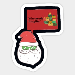 Cool Santa Wear Goggle's with Message Sticker